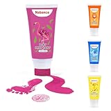 Nabance Huellas Bebe Recien Nacido Con Cabeza Esponjosa, 50ml Tinta Huellas Bebe No Tóxico y Lavable, Ideal Para Huellas de Manos y Pies de Bebés, Regalos Originales Para Bebes Recien Nacidos - Rosa