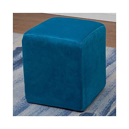 Repose-Pieds en Tissu Canapé Pouf Multifonction Bleu Large