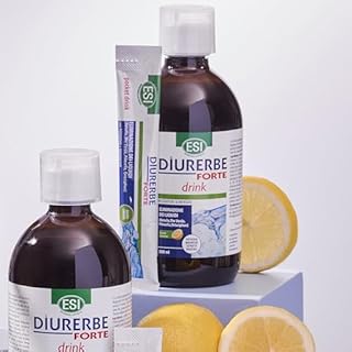 ESI - Diurerbe Forte, Integratore Alimentare a Base di Ginepro e Tè Verde, Favorisce la Diminuzione del Ristagno di Liquidi e Tossine nel Corpo, Senza Glutine e Vegano, Gusto Limone, 24 Pocket Drink