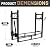 HECASA 33 Inch Firewood Rack W/Kindling Holder Include Shovel Poker Tongs Brush Heavy Duty Steel Indoor Outdoor Fireplace Log Rack Steel Powder Coated