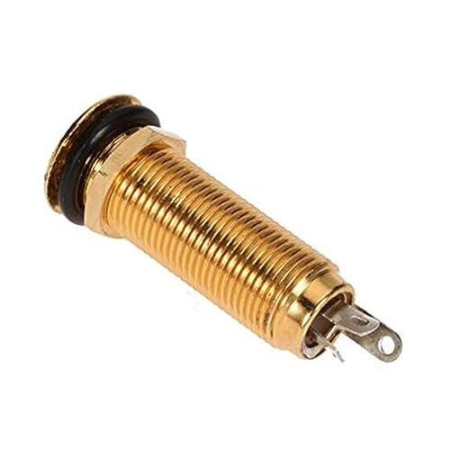 Vaguelly Soquete De Guitarra De Metal Soquete De Saída De Graves Tomada De Entrada De Baixo Soquete De Baixo Elétrico Macaco De Saída Do Cilindro Contra-baixo Elétrico Dourado