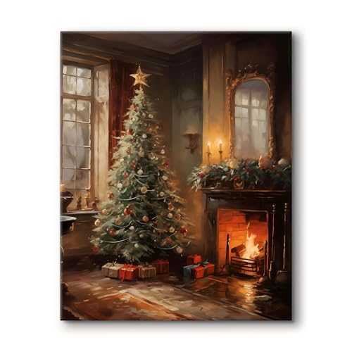 Classic Christmas Tree Canvas Wall Art Decor - Elegant Decor