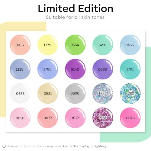 Image of modelones Gel Nail Polish Set Neon Glitter 24PCS 20Colors Hot Pink Magenta