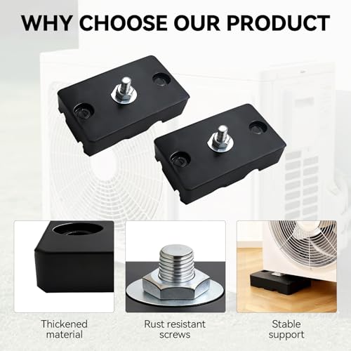 4 Stück Vibrationsdämpfer für Klimaanlage,Gummilager Klimaanlagen Schwingungsdämpfer Anti-Vibrationsfüße, Anti-Vibrationshalterungen für Klimaanlagen, Geeignet für Die Meisten Externen Klimageräte