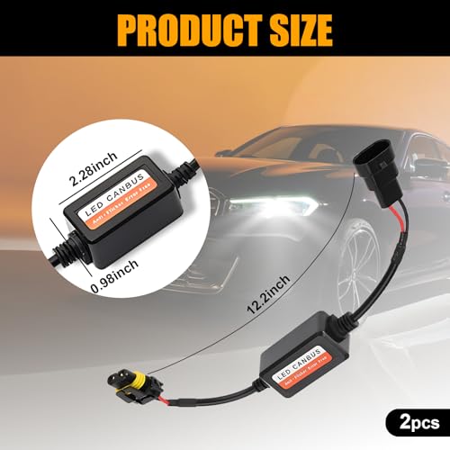 2 PCS Decodificador LED para Auto 9006/HB4/9012 Antiparpadeo miniatura 2
