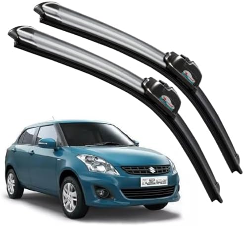 CARNYX Frameless Windshield Wiper Blades, Front Car Wipers Set of 2, Noise-Free, Durable Performance Compatible with (Swift Dzire (2014-2017) (D-21,P-19))