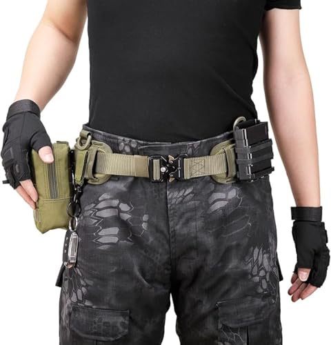 Thickened Nylon Multi-Purpose Gear Men's Outdoor Tactical Battle Belt Set Belt Hunting Game Belt Defensive Belt Armygreencamouflage4