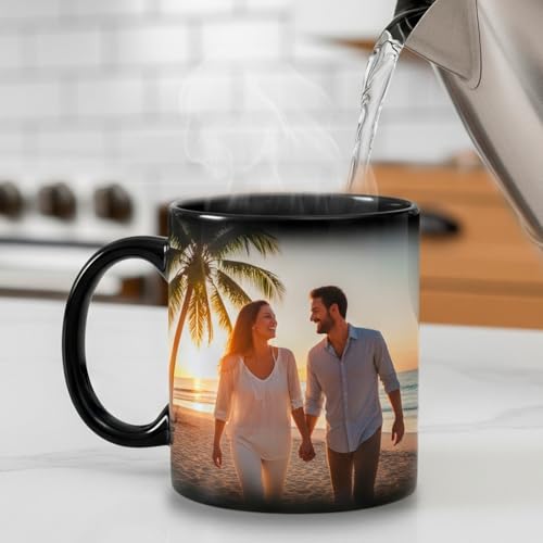 Taza Mágica Personalizada | Taza que Cambia de Color con la Temperatura | Taza termica personalizada | Taza Mágica para Cafe Personalizada | Compra Solidaria | Taza Original para Regalar