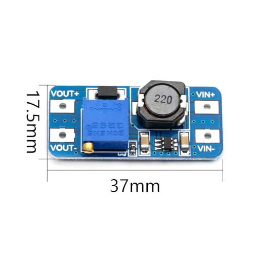 10 pcs DC-DC Step Up Boost Converter，Einstellbare Spannungsreglerplatine Booster Power2V-24V bis 5 V-28 V，Netzteil Power Module Kompatibel für Arduino