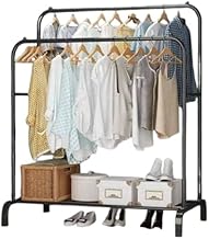 شماعة ملابس معدنية متعددة الاستخدامات – استاند تخزين وتنظيم عملي للملابس والأحذية AB
