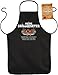 Rahmenlos - Delantal, diseño con texto en alemán Finger weg de la carne Grill cerveza - Grill-Schutz con SpaßUrkunde
