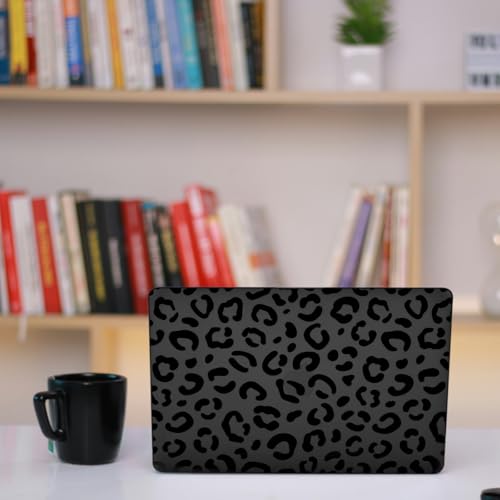 Leopard Case for MacBook Air 15 inch 2026 M5, 2023-2025 M4/M3/M2 A3448 A3241 A3114 A2941, Cute Chic Cheetah Print Animal Print Plastic Hardshell & Keyboard Cover, Matte Black Leopard Print by ATWODRICH - Used condition - Image 4