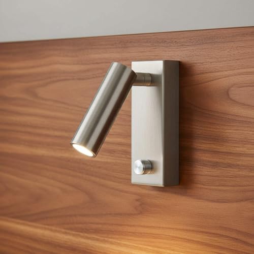Image of Ultra Beam Lighting 5W Dimmable Wall Mounted Reading Light, Brushed Nickel