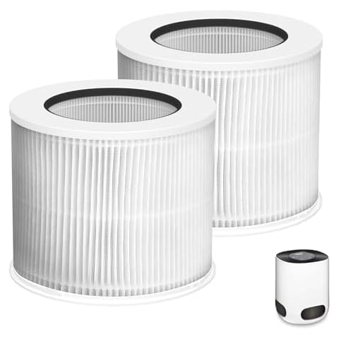 12020 Filter Replacement Compatible with Clorox Tabletop Air Purifier model # 11020 and Clorox Tabletop Smart Air Purifier model # 11021, 12020 H13 True HEPA Filter with 200 Sq. Ft. Capacity, 2 Pack Cover