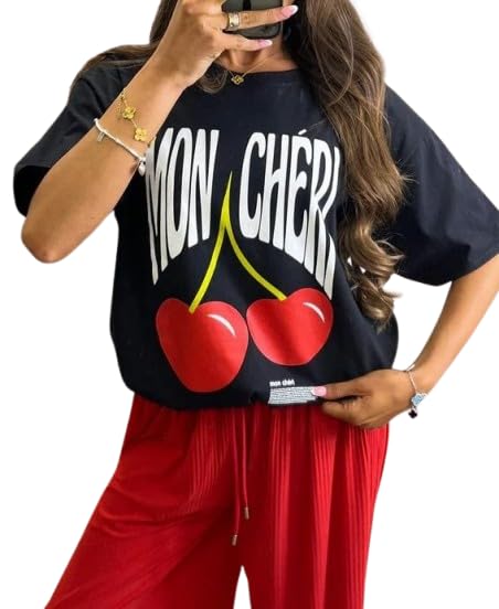 T-shirt coton femme Mon Chéri idéal pour un look casual chic en terrasse