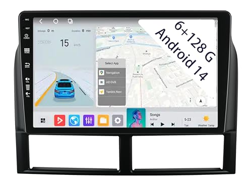 【6+128GB】 Keconsing Autorradio Android 15 de 9 Pulgadas Radio para Jeep Grand Cherokee WJ 1998-2004 Carplay Car Play inalámbrico Navi Pantalla Navegación Reproductor Estéreo Pantalla táctil