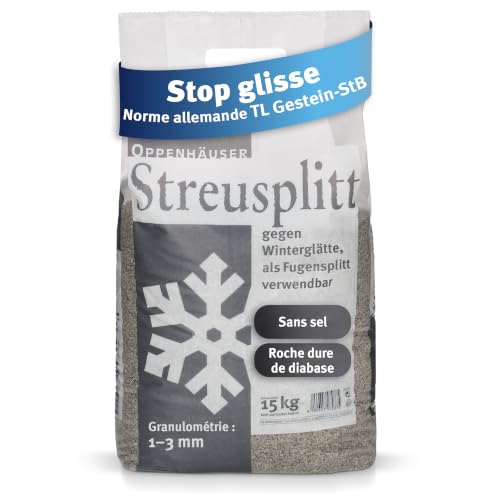 OPPENHÄUSER Diabas Streusplitt 15 kg 1–3 mm Körnung sofort rutschhemmend