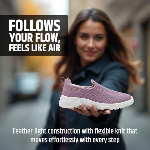 Image of ASIAN Firefly-121 Women's Walking Shoes | Lightweight Slip-On Sneakers with Arch Support, Soft Cushion Sole & Breathable Mesh | Ideal for Daily Walks, Travel & All-Day Comfort