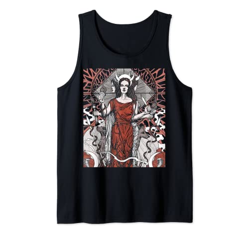 La Diosa Hecate Tarot Card Triple Wiccan Pagan Moon Witch Camiseta sin Mangas