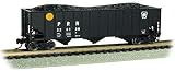 Bachmann Trains - Bethlehem Stahl 100-TON 3-Bay Trichter - PENNSYLANIA - Gelbe Kugel #226138 - N Scale