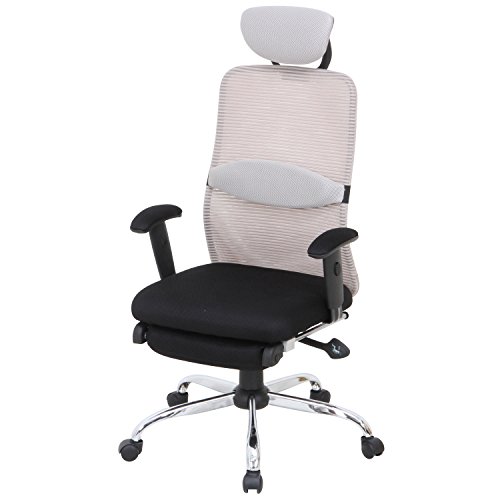 不二貿易 メッシュバックチェア スリープ グレー 50379