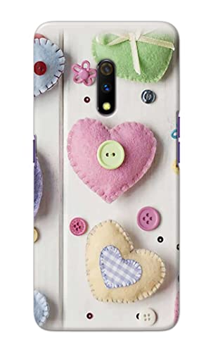 Image of PRINTFIDAA Heart Shape Hard Back Cover for Realme X /Oppo K3, RMX1901 Back Cover -(P6) KAT1010