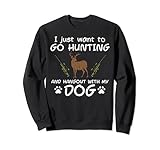 Gehen Sie auf die Jagd, Treffpunkt mit Hund, lustiger Hirschjäger, Herren, Damen, Kinder Sweatshirt