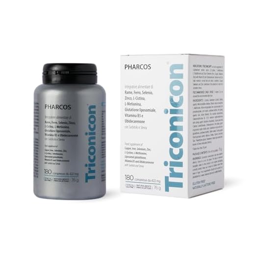 PHARCOS® Triconicon 180 compresse - Integratore alimentare per la caduta dei capelli stagionale e la fragilità ungueale. Rinforza capelli e unghie