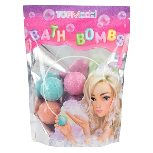 Depesche 12735 TOPModel - Badebomben Beauty and Me, mit unterschiedlichen Farben und Düften, 8 Badekugeln in der Tüte