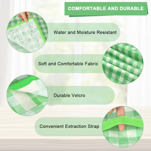 AYBUY Picknickdecke, 200 x 200cm, Faltbare Campingdecke mit wasserdichter Unterseite,sandfeste Stranddecke mit Tragegriff,Waschbar Picknickdecken für 3-4 Personen Outdoor, Camping, Strand, Park(Grün)