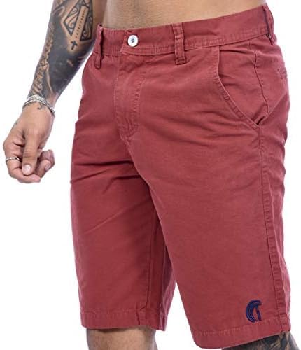 Bermuda Sarja Tradicional Masculina Vinho - Icari Fashion (44)