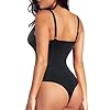 Nebility-Women-Waist-Trainer-Shapewear-Slim-Body-Shaper-Sexy-Deep-V-Neck-Thong-Bodysuit-Tummy-Control-Jumpsuit-Tops Nebility Women Waist Trainer Shapewear Slim Body Shaper Deep V Neck Thong Bodysuit Tummy Control Jumpsuit Tops (L, Black)