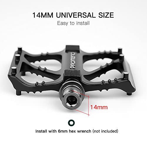Bike Pedals Aluminum Alloy Doorslay Mountain Bike Pedals, Bicycle Platform Pedal, Mtb Pedals Lightweight Non-Slip Platform For Road Bicycle City Bicycle Folding Bike #TOP6