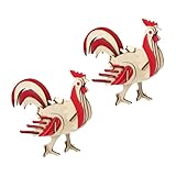 Coq : fabriqué à partir de matériaux en bois, sûr et durable, avec une excellente texture, puzzle coq DIY