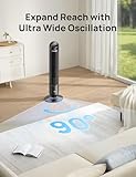 Dreo Tower Fan for Bedroom, 90° Oscillating Stand Fan for Room, 4 Levels, 3 Modes, 28dB Quiet for Sleeping, 25 Feet Per Second, 8 Hours Timer, Remote Control, Living Room, Office, Home, Black, TF117 - Image 5