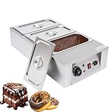 VonVVer Commercial Chocolate Tempering Machine 12KG Capacity 1000W - Electric Chocolate Melter 30-80°C Temp Control Stainless Steel Chocolate Melting Machine with 3 Tanks for 12KG Chocolate