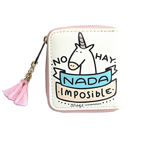 timlee Unicorn Wallet For Girls Cute Rainbow Unicorn Design Short Wallets (White Unicorn)