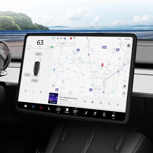 ernica Screen Silicone Protector for Tesla Model 3 2023 2017-2022,Model Y 2024 2020-2023,Interior Decor Accessories for Tesla Black by ernica - Used condition - US$13.87