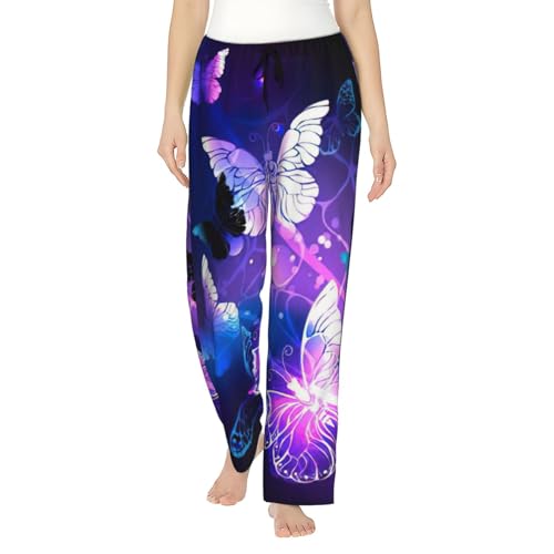 Pantalon survêtement femme papillons nuit idéal pour le cocooning doux