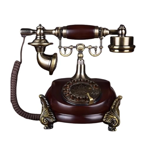 Téléphone fixe rétro vintage avec fil et sonnerie classique pour maison et bureau