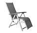 Produktbild KETTLER BASIC PLUS Relaxsessel  mehrfach verstellbarer Gartensessel aus Aluminium & Outdoorgewebe  wetterfester Relaxsessel mit Liegefunktion  silber / anthrazit