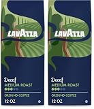 Lavazza Decaf Ground Coffee, Medium Roast, 100% Arabica, 12 oz Bag (Pack of 2)