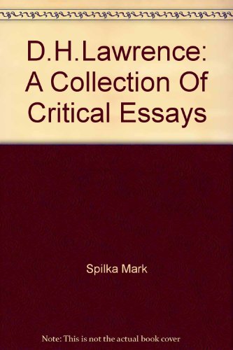 D. H. lawrence- a Collection of Critical Essays B001CIS2MC Book Cover