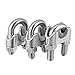 Aexit M16 304 Transmission Stainless Steel Saddle Clamp Cable Wire Rope Clip Fastener 3pcs