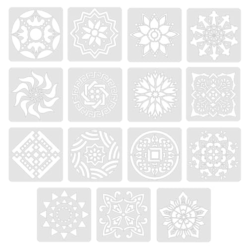 15 Pcs Mandala Art Kit - Window Art, DIY Stained Glass Window Clings, Anti-Collision Decals to Save Birds, Creative Hobby for Women & Adults Home Decor