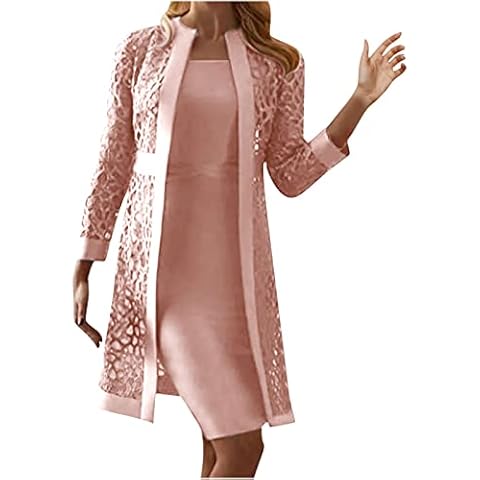 Open Front Lace Cardigan Dress Set Cover