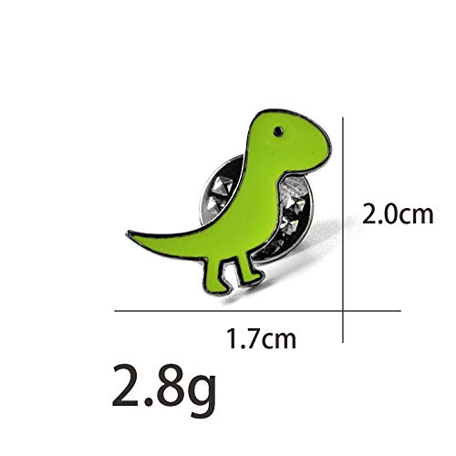 Green Dinosaur Enamel Pin Cartoon Animal Brooches Pin Badge Funny Enamel Lapel Brooch Clothes Bag Backpacks Lapel Badge Pin2