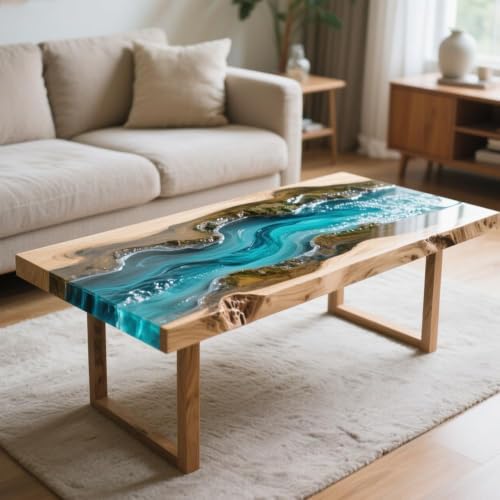 59×30CM Extra Große Tisch Epoxidharz Formen Rechteckige Silikonforme für Epoxidharz Harzform Tablettfor Silikonform Epoxidharz für DIY Tischherstellung Flusstisch Epoxidharz Desk Decoration