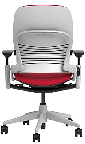 Image of Steelcase Leap Chair with Platinum Base & Hard Floor Caster, Rouge