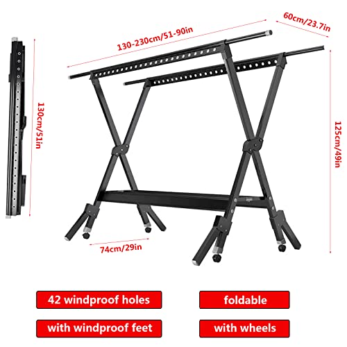Étendoir extra large rétractable pour sécher de grands draps sans encombrement - 7